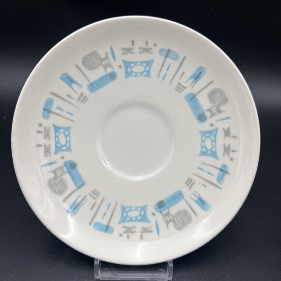 MCM 1950's Blue Heaven China Coffee /Tea Cup & Saucer 2 Sets - Picture 4 of 16